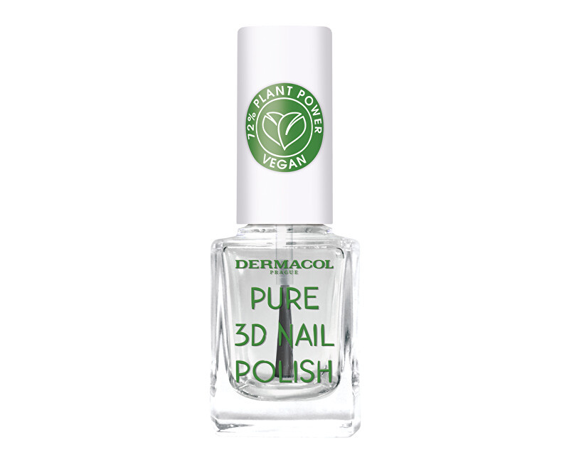Dermacol Přírodní lak na nehty Pure 3D (Nail Polish) 11 ml 01 Crystal Clear