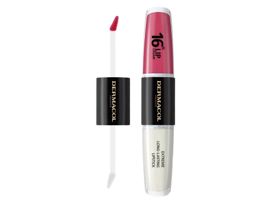 Dermacol 16H Lip Colour dlouhotrvající rtěnka a lesk na rty odstín 06 Merry Berry 2x4 ml