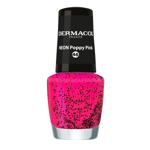 Dermacol Neon neonový lak na nehty odstín 46 Poppy Pink 5 ml