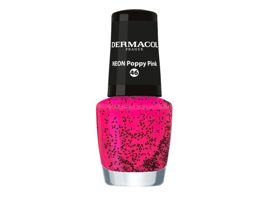 Dermacol Neon neonový lak na nehty odstín 46 Poppy Pink 5 ml