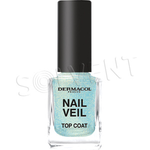 Dermacol Nail Veil vrchní lak na nehty třpytivý odstín Sparkling Ocean 11 ml