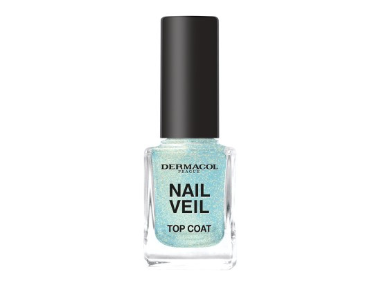 Dermacol Nail Veil vrchní lak na nehty třpytivý odstín Sparkling Ocean 11 ml