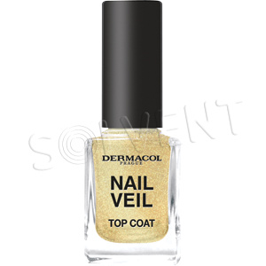 Dermacol Nail Veil vrchní lak na nehty třpytivý odstín Sparkling Beach 11 ml
