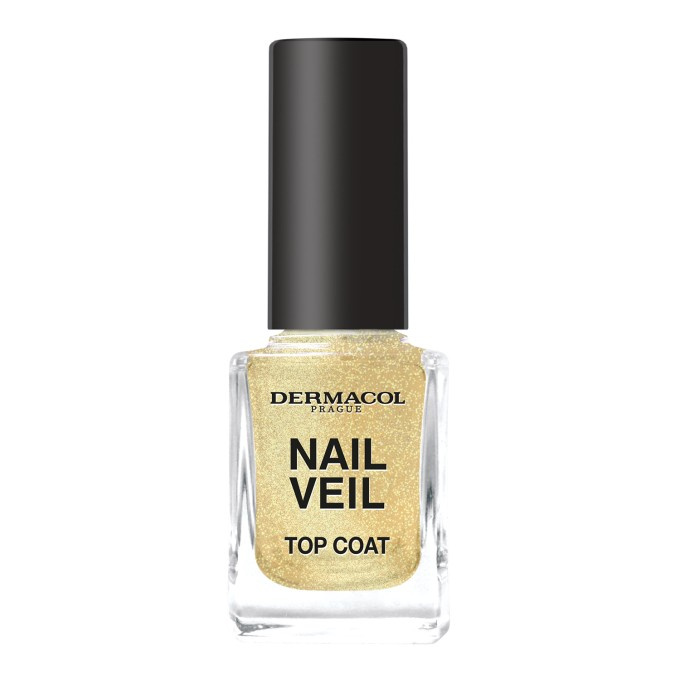 Dermacol Nail Veil vrchní lak na nehty třpytivý odstín Sparkling Beach 11 ml