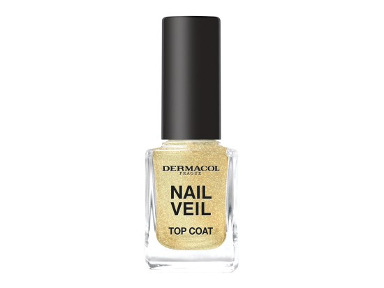 Dermacol Nail Veil vrchní lak na nehty třpytivý odstín Sparkling Beach 11 ml