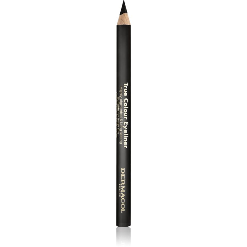 Dermacol True Colour Eyeliner dlouhotrvající tužka na oči odstín 01 Black 4 g