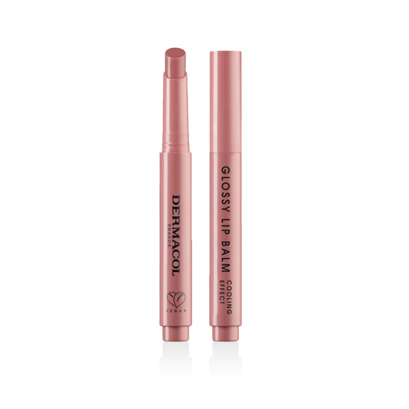 Dermacol Glossy Lip Balm pečující lesk na rty s chladivým účinkem vůně 01 Vanilla 2.2 g