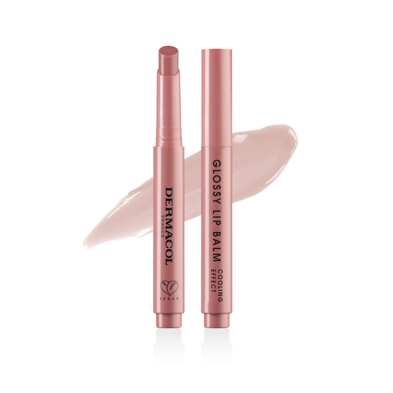 Dermacol Glossy Lip Balm pečující lesk na rty s chladivým účinkem vůně 01 Vanilla 2.2 g