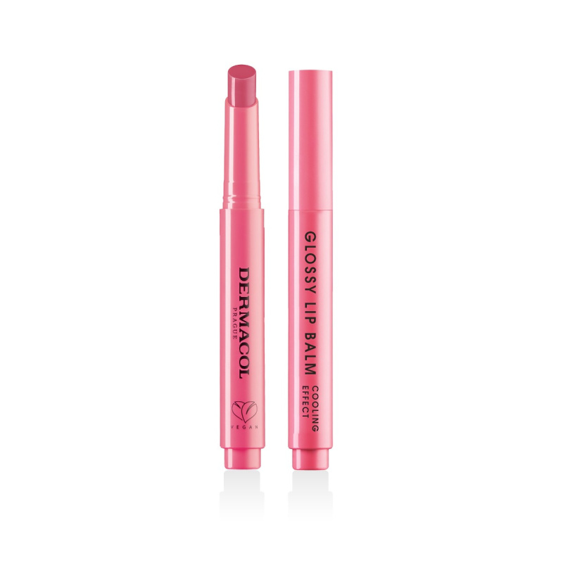 Dermacol Glossy Lip Balm pečující lesk na rty s chladivým účinkem vůně 04 Lychee 2.2 g