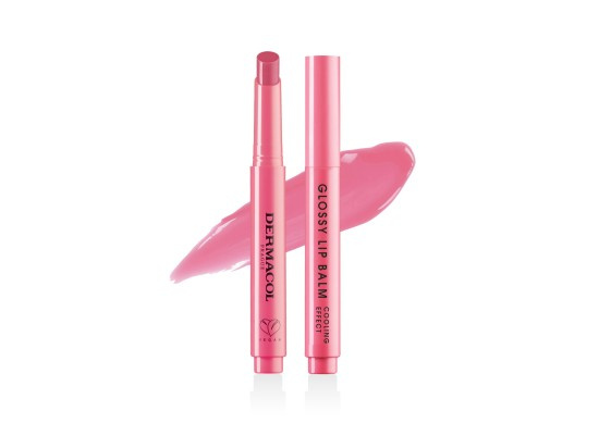 Dermacol Glossy Lip Balm pečující lesk na rty s chladivým účinkem vůně 04 Lychee 2.2 g