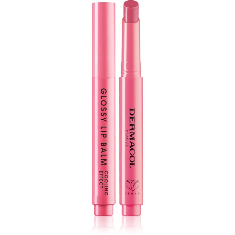 Dermacol Glossy Lip Balm pečující lesk na rty s chladivým účinkem vůně 04 Lychee 2.2 g