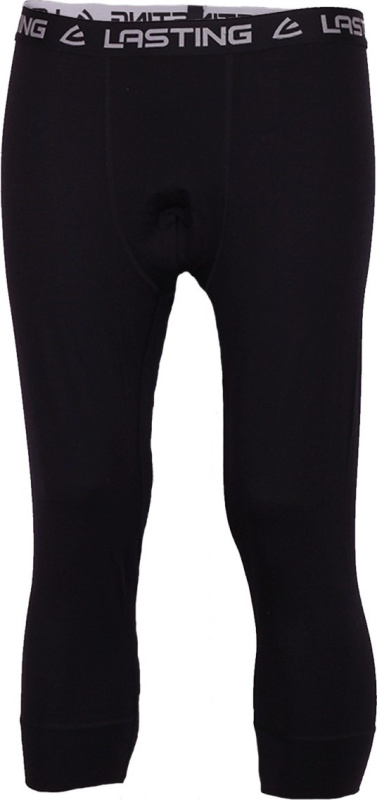 Pánské 3/4 merino spodky LASTING Amon černé Velikost: L