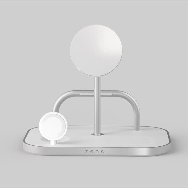 ZENS 4-in-1 MagSafe/Qi2 4v1 nabíjecí stanice (60W) stříbrná