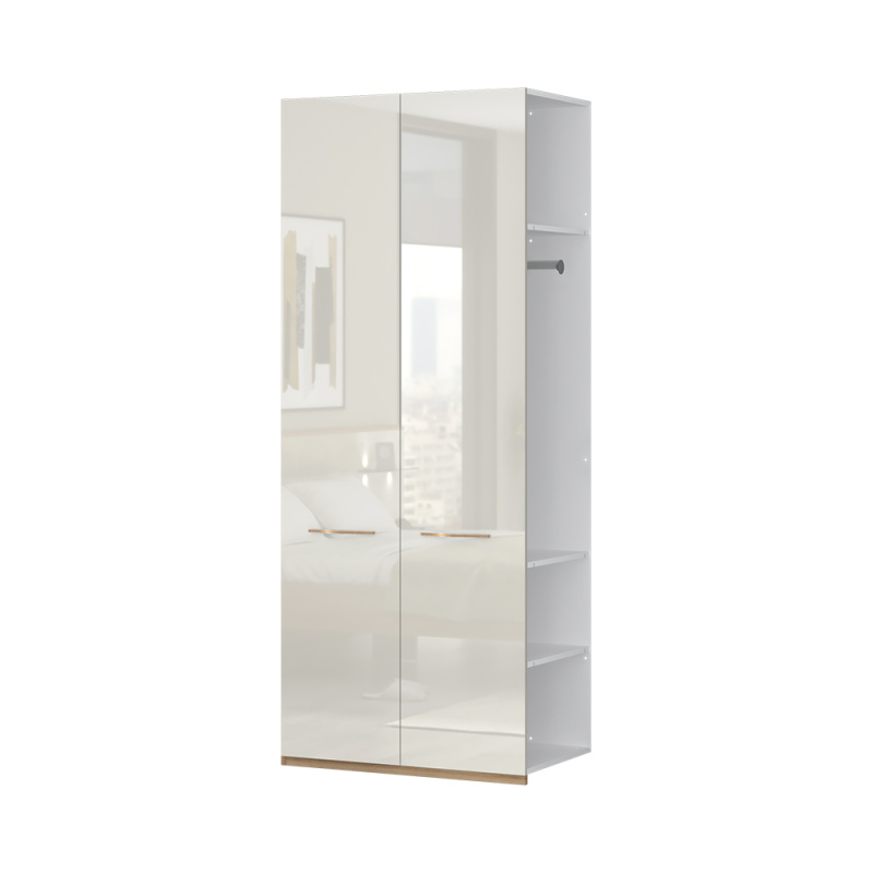 Přídavná skříň GALA - DP2/GL ořech pacific/béžová lesk