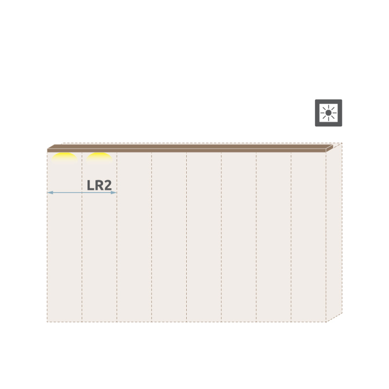 Lišta stropní GALA LR2/GL ořech pacific