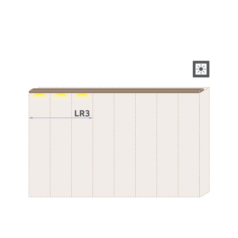 Lišta stropní GALA LR3/GL ořech pacific