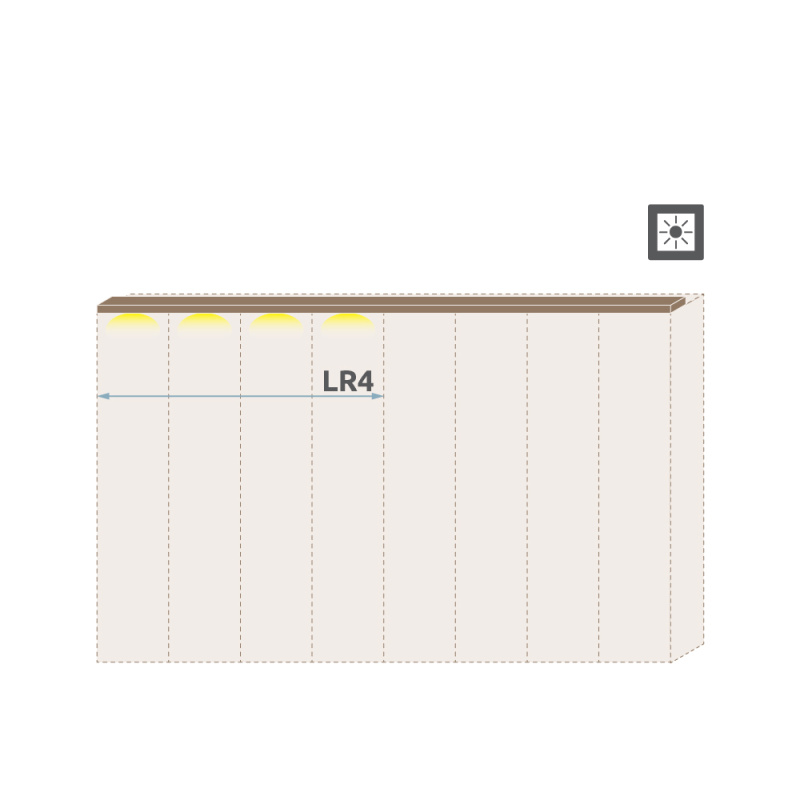 Lišta stropní GALA LR4/GL ořech pacific