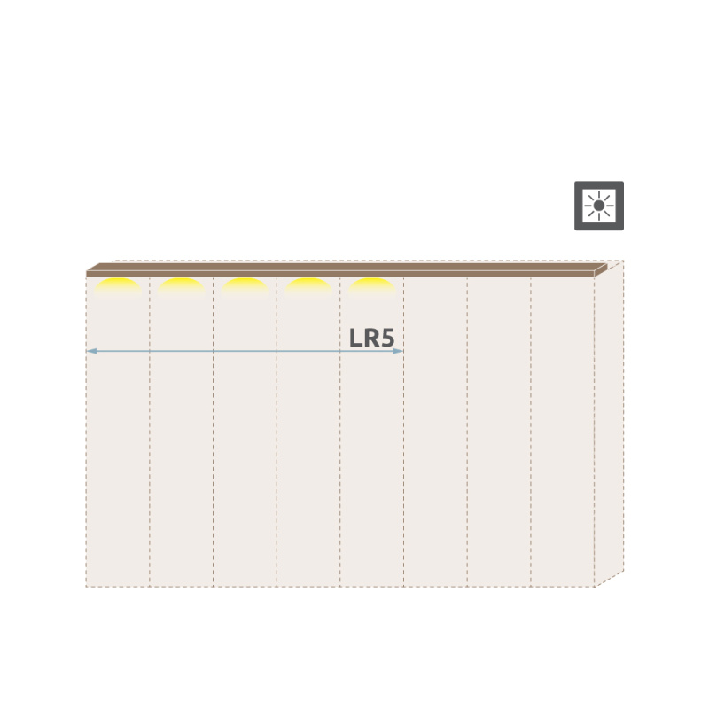 Lišta stropní GALA LR5/GL ořech pacific