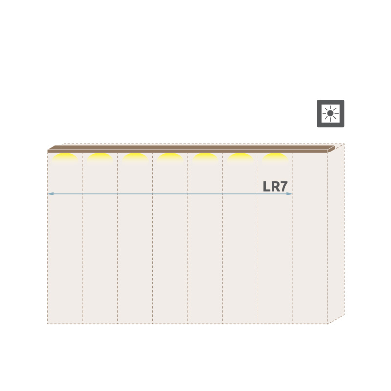 Lišta stropní GALA LR7/GL ořech pacific