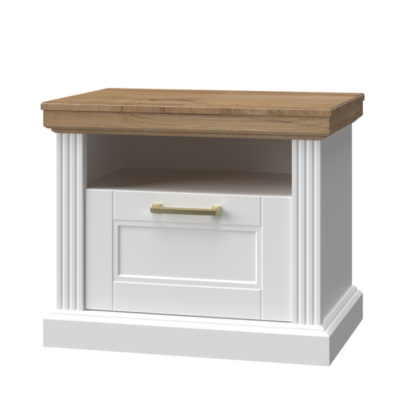 Noční stolek TARA - NS1/TA bílá/ořech pacific