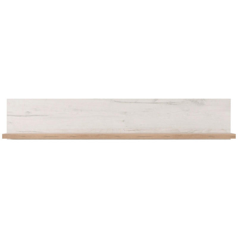 Ti'me NÁSTĚNNÁ POLICE, barvy stříbrného dubu, 120/22/19,5 cm