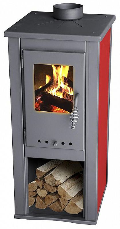 Bella Thalia Kamna Thalia Okta 3,9kW, 85cm, červené
