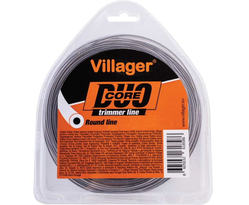 Kulatá struna do vyžínače Villager Duo Core 2,7 mm × 15 m 3926.90.97