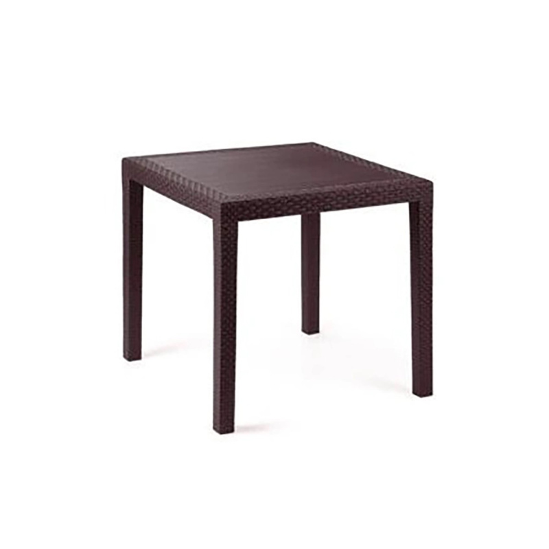 MEGA PLAST Stůl RATAN LUX wenge 73 x 75,5 x 75,5 cm