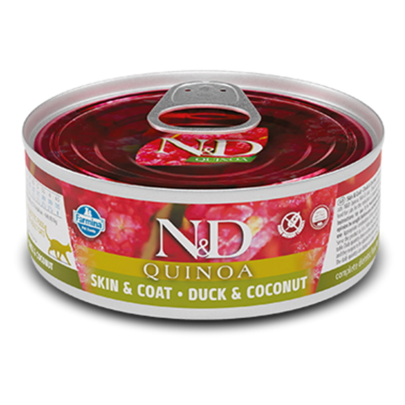 N&D CAT QUINOA Duck & Coconut 80 g + 1ks ZDARMA