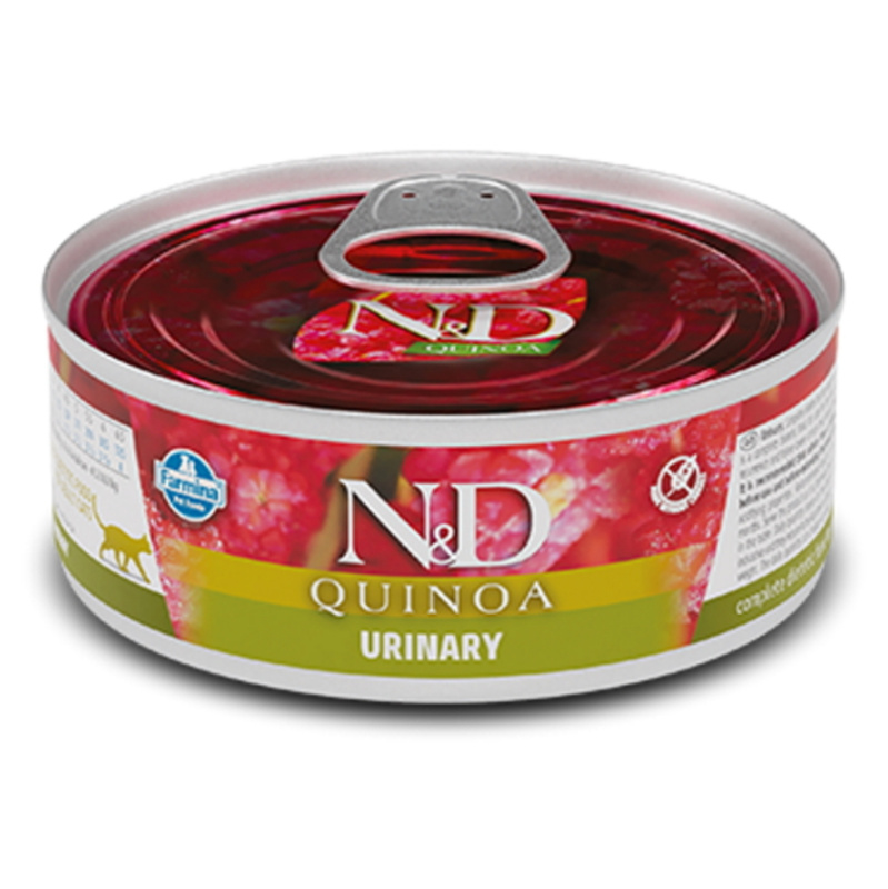 N&D CAT QUINOA Urinary Duck & Cranberry 80 g + 1ks ZDARMA
