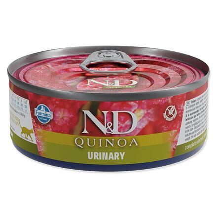 N&D CAT QUINOA Urinary Duck & Cranberry 80 g + 1ks ZDARMA