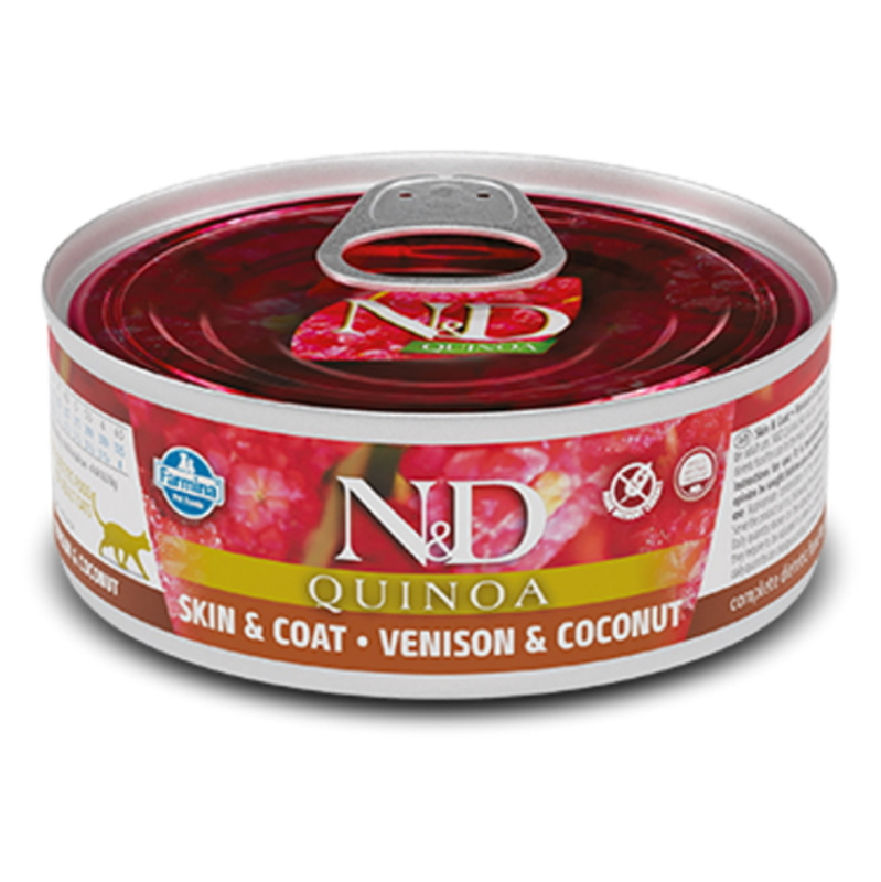 N&D CAT QUINOA Venison & Coconut 80 g + 1ks ZDARMA