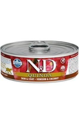 N&D CAT QUINOA Venison & Coconut 80 g + 1ks ZDARMA