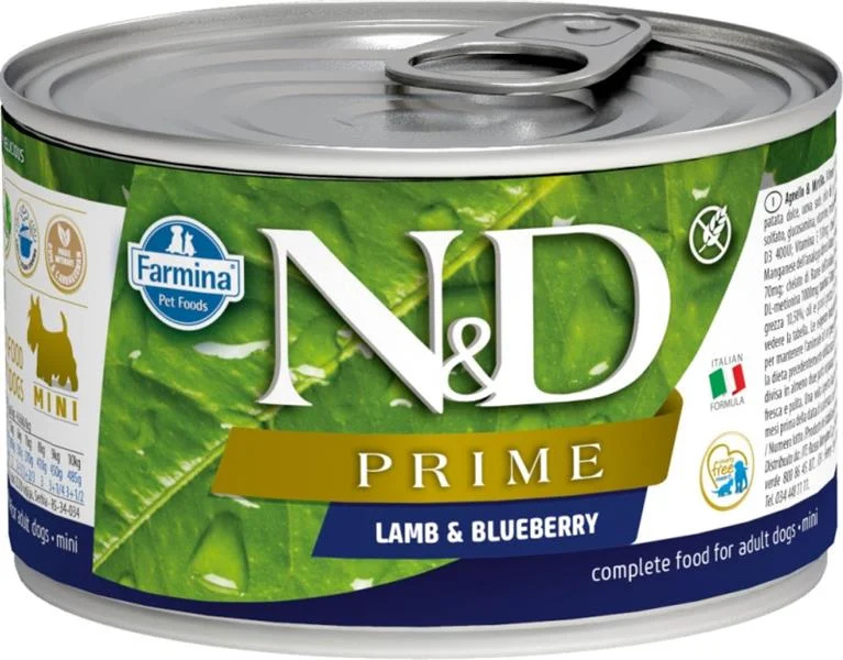 N&D DOG PRIME Adult Lamb & Blueberry Mini 140 g + 1 ks  ZDARMA