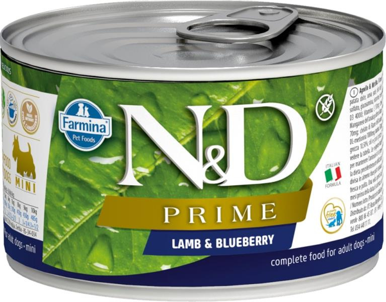 N&D DOG PRIME Adult Lamb & Blueberry Mini 140 g + 1 ks  ZDARMA