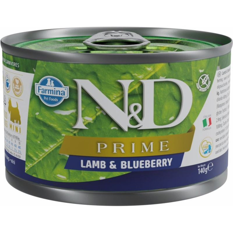 N&D DOG PRIME Adult Lamb & Blueberry Mini 140 g + 1 ks  ZDARMA