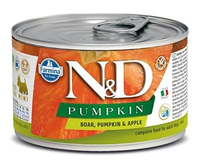 N&D DOG PUMPKIN Adult Boar & Apple Mini 140 g + 1 ks  ZDARMA
