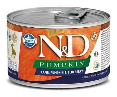 N&D DOG PUMPKIN Puppy Lamb & Blueberry Mini 140 g + 1 ks  ZDARMA