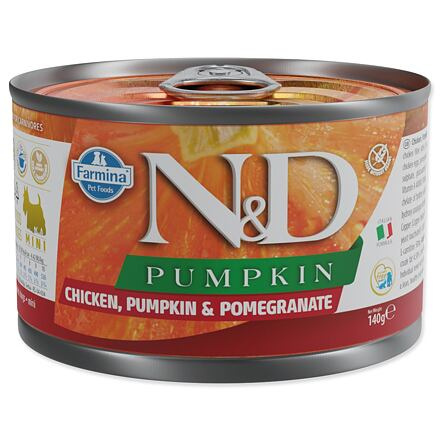 N&D DOG PUMPKIN Adult Chicken & Pomegranate Mini 140 g + 1 ks  ZDARMA