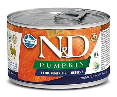 N&D DOG PUMPKIN Adult Lamb & Blueberry Mini 140 g + 1 ks  ZDARMA