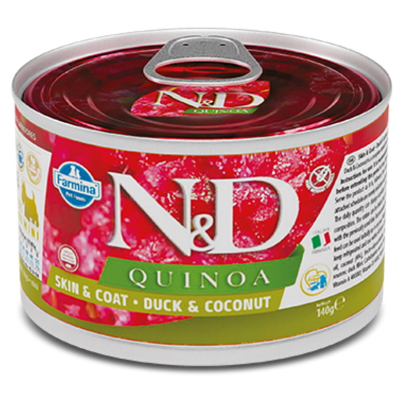 N&D DOG QUINOA Duck & Coconut Mini 140 g + 1 ks  ZDARMA