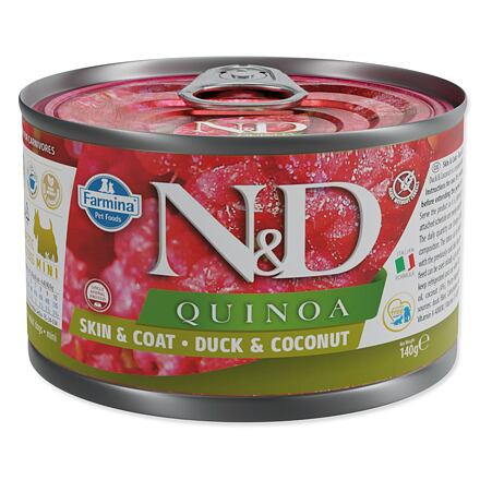 N&D DOG QUINOA Duck & Coconut Mini 140 g + 1 ks  ZDARMA