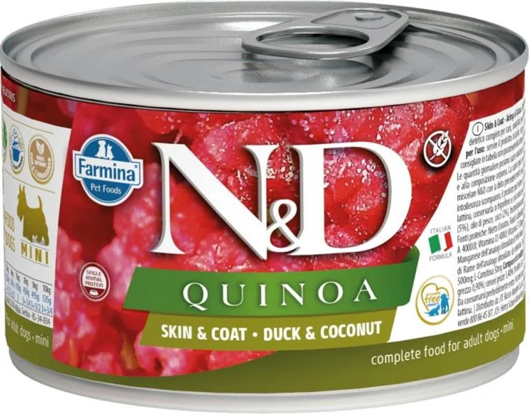 N&D DOG QUINOA Duck & Coconut Mini 140 g + 1 ks  ZDARMA