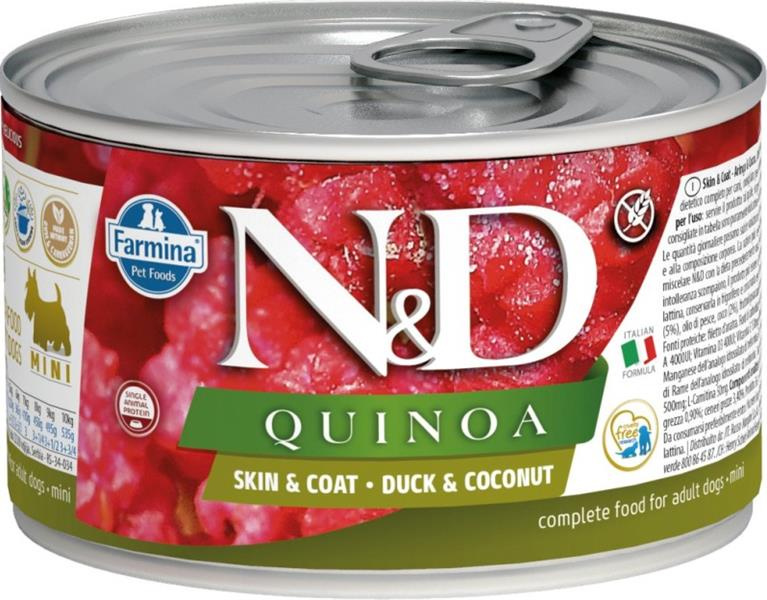 N&D DOG QUINOA Duck & Coconut Mini 140 g + 1 ks  ZDARMA