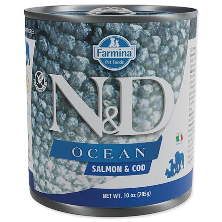 N&D DOG OCEAN Adult Salmon & Codfish 285 g + 1 ks  ZDARMA