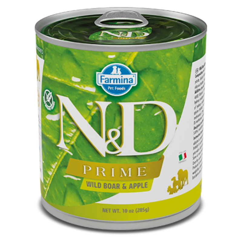 N&D DOG PRIME Adult Boar & Apple  285 g + 1 ks  ZDARMA