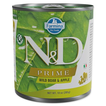 N&D DOG PRIME Adult Boar & Apple  285 g + 1 ks  ZDARMA