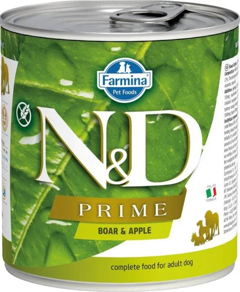 N&D DOG PRIME Adult Boar & Apple  285 g + 1 ks  ZDARMA