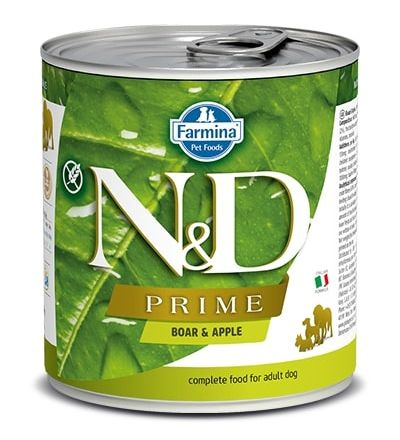 N&D DOG PRIME Adult Boar & Apple  285 g + 1 ks  ZDARMA