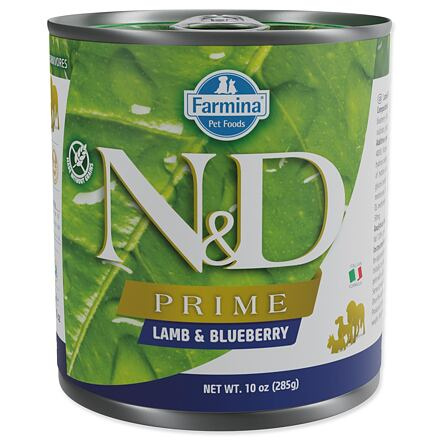 N&D DOG PRIME Adult Lamb & Blueberry 285 g + 1 ks  ZDARMA